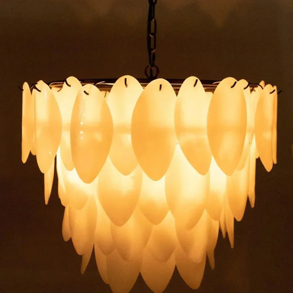 Lotus Glass Petals Chandelier