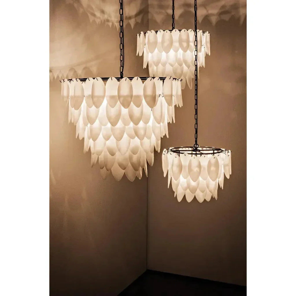Lotus Glass Petals Chandelier