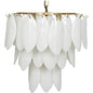 Lotus Metal and Glass Chandelier - LOOMLAN - Noir - Chandeliers