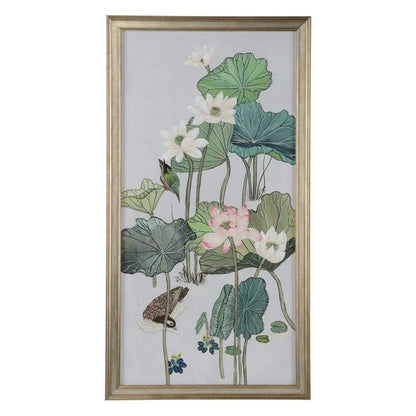 Lotus Pond Silver Framed Artwork-Framed Wall Art-Chelsea House-Pond I-LOOMLAN