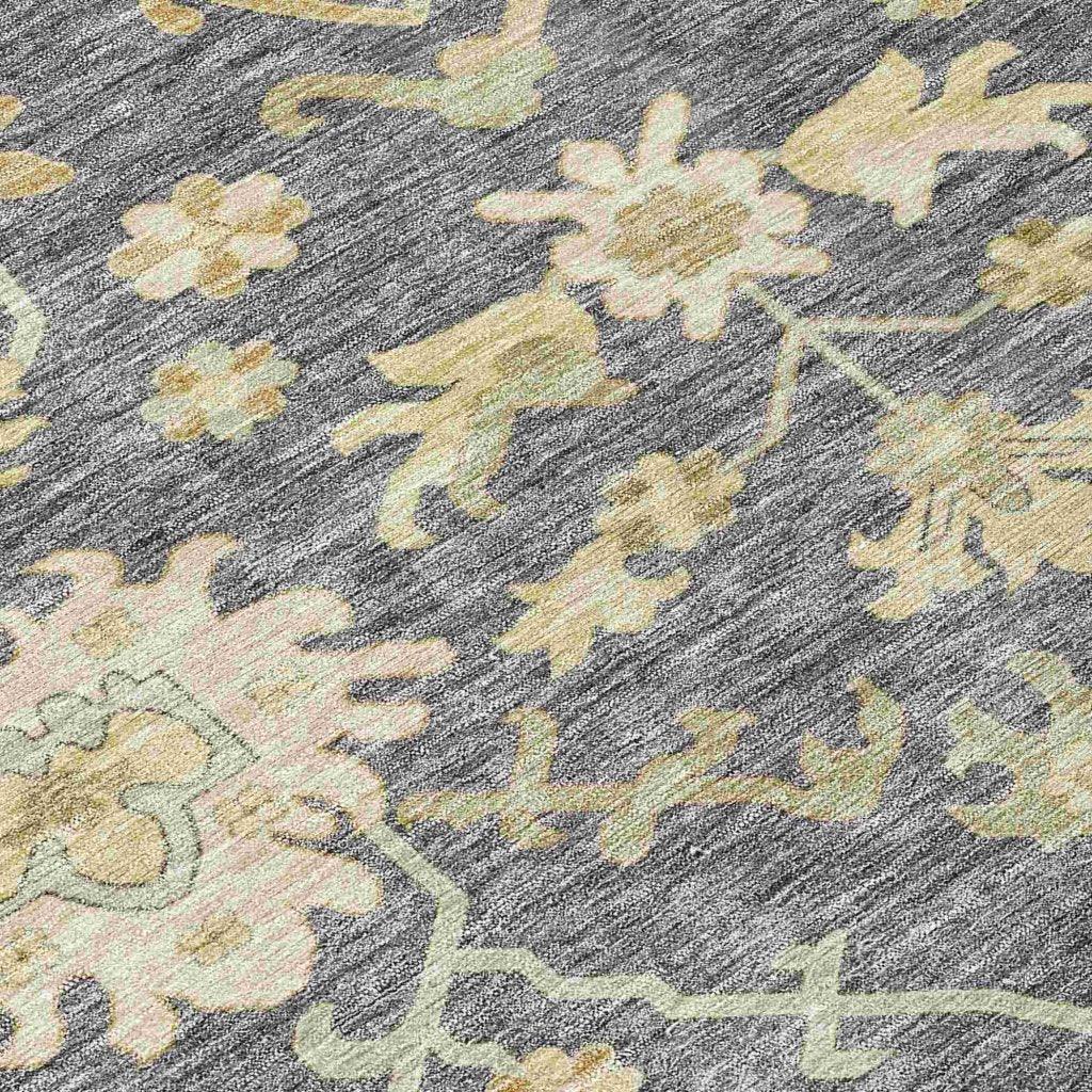 Louis Gray Washable Indoor - Outdoor Rug - LOOMLAN - LOOMLAN Rugs - Outdoor Rugs