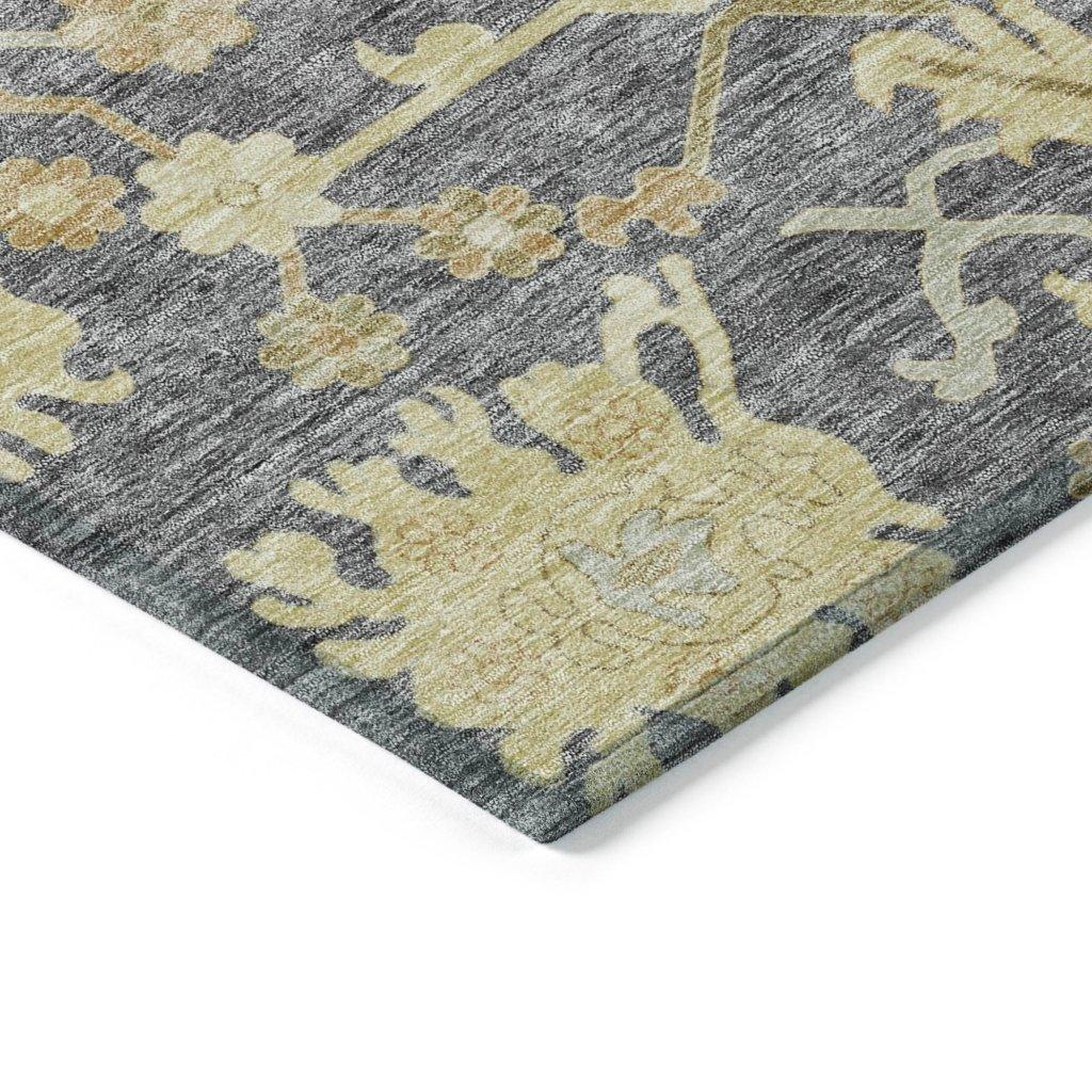 Louis Gray Washable Indoor - Outdoor Rug - LOOMLAN - LOOMLAN Rugs - Outdoor Rugs