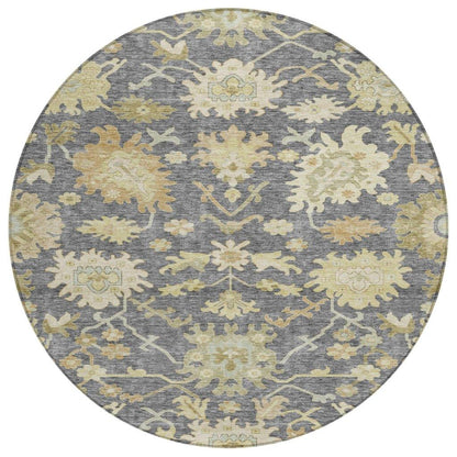 Louis Gray Washable Indoor - Outdoor Rug - LOOMLAN - LOOMLAN Rugs - Outdoor Rugs