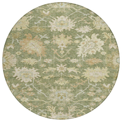Louis Green Washable Indoor - Outdoor Rug - LOOMLAN - LOOMLAN Rugs - Outdoor Rugs