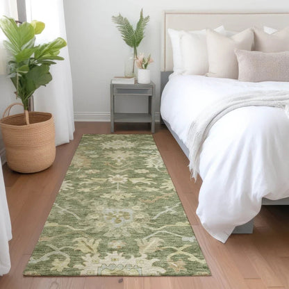 Louis Green Washable Indoor - Outdoor Rug - LOOMLAN - LOOMLAN Rugs - Outdoor Rugs
