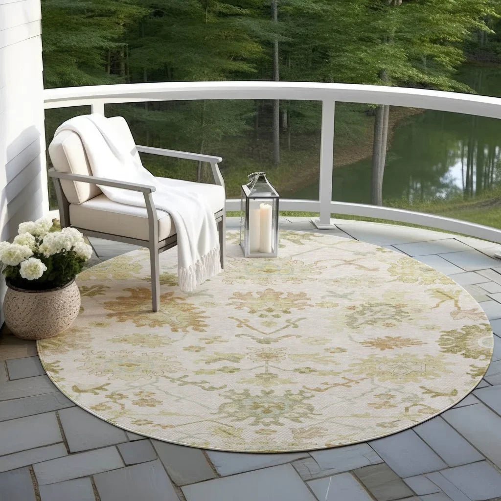 Louis Ivory Washable Indoor - Outdoor Rug - LOOMLAN - LOOMLAN Rugs - Outdoor Rugs