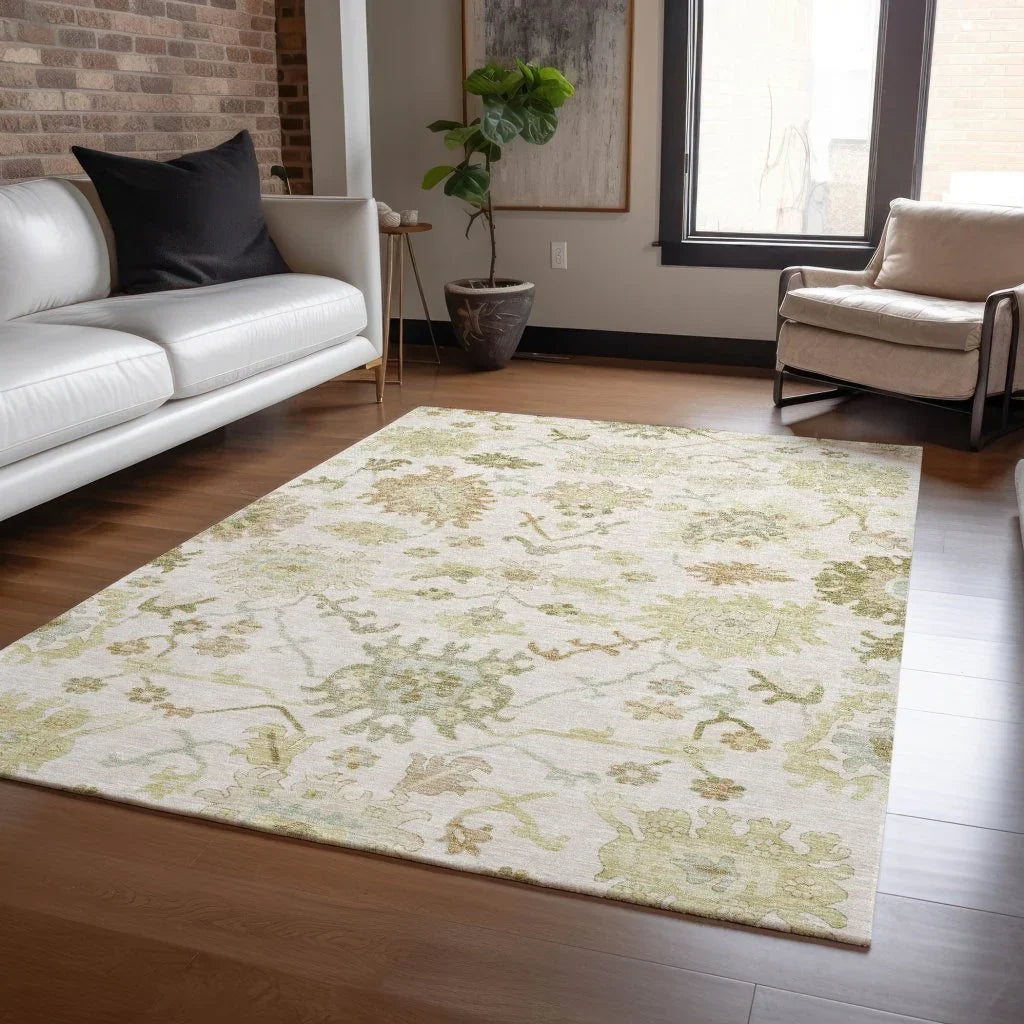 Louis Ivory Washable Indoor - Outdoor Rug - LOOMLAN - LOOMLAN Rugs - Outdoor Rugs