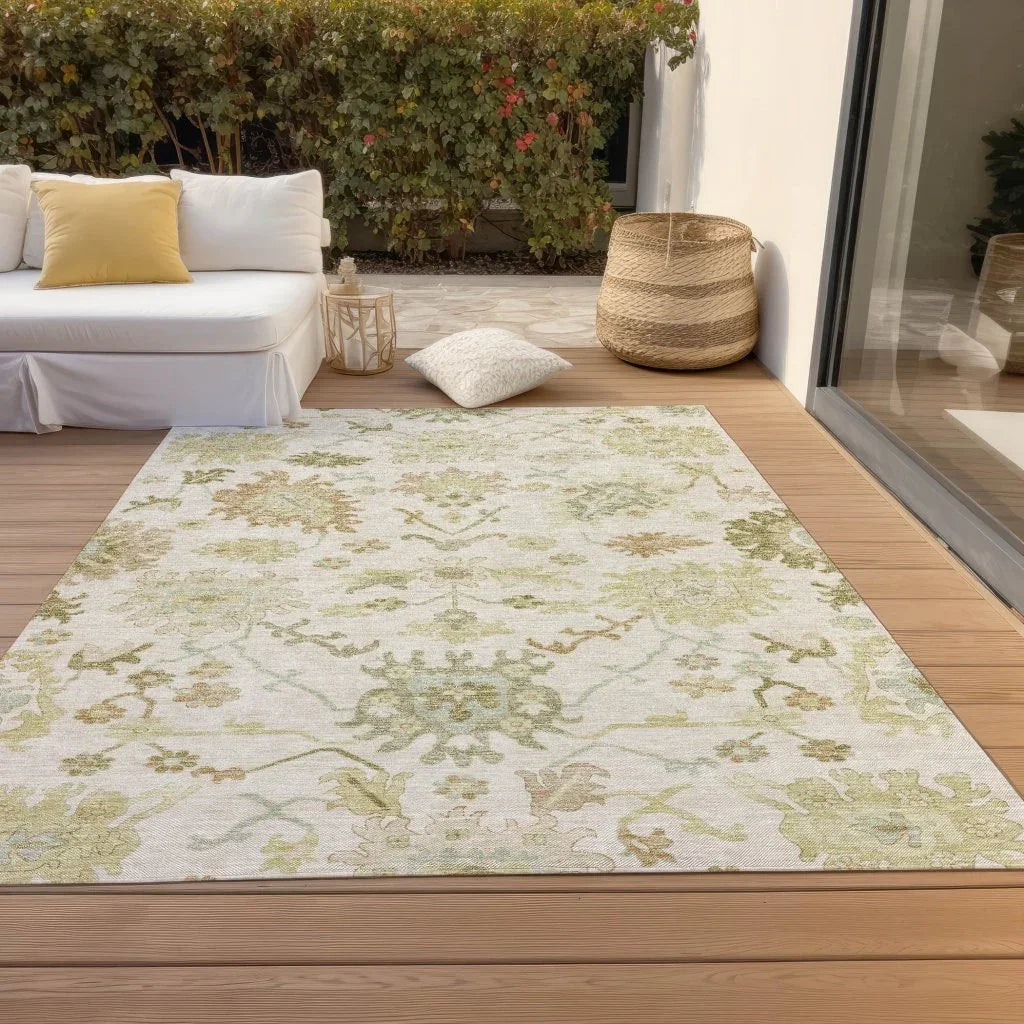 Louis Ivory Washable Indoor - Outdoor Rug - LOOMLAN - LOOMLAN Rugs - Outdoor Rugs
