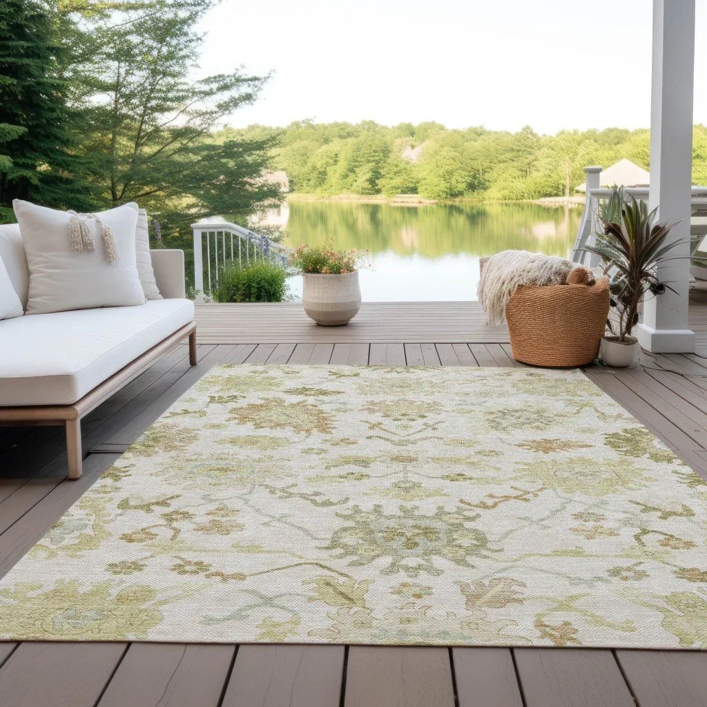 Louis Ivory Washable Indoor - Outdoor Rug - LOOMLAN - LOOMLAN Rugs - Outdoor Rugs