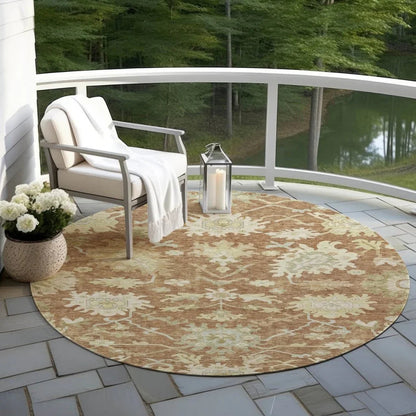 Louis Orange Washable Indoor - Outdoor Rug - LOOMLAN - LOOMLAN Rugs - Outdoor Rugs