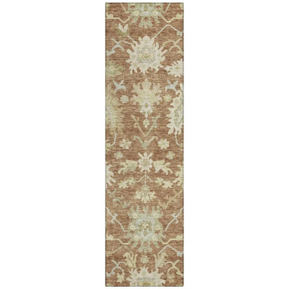 Louis Orange Washable Indoor - Outdoor Rug - LOOMLAN - LOOMLAN Rugs - Outdoor Rugs