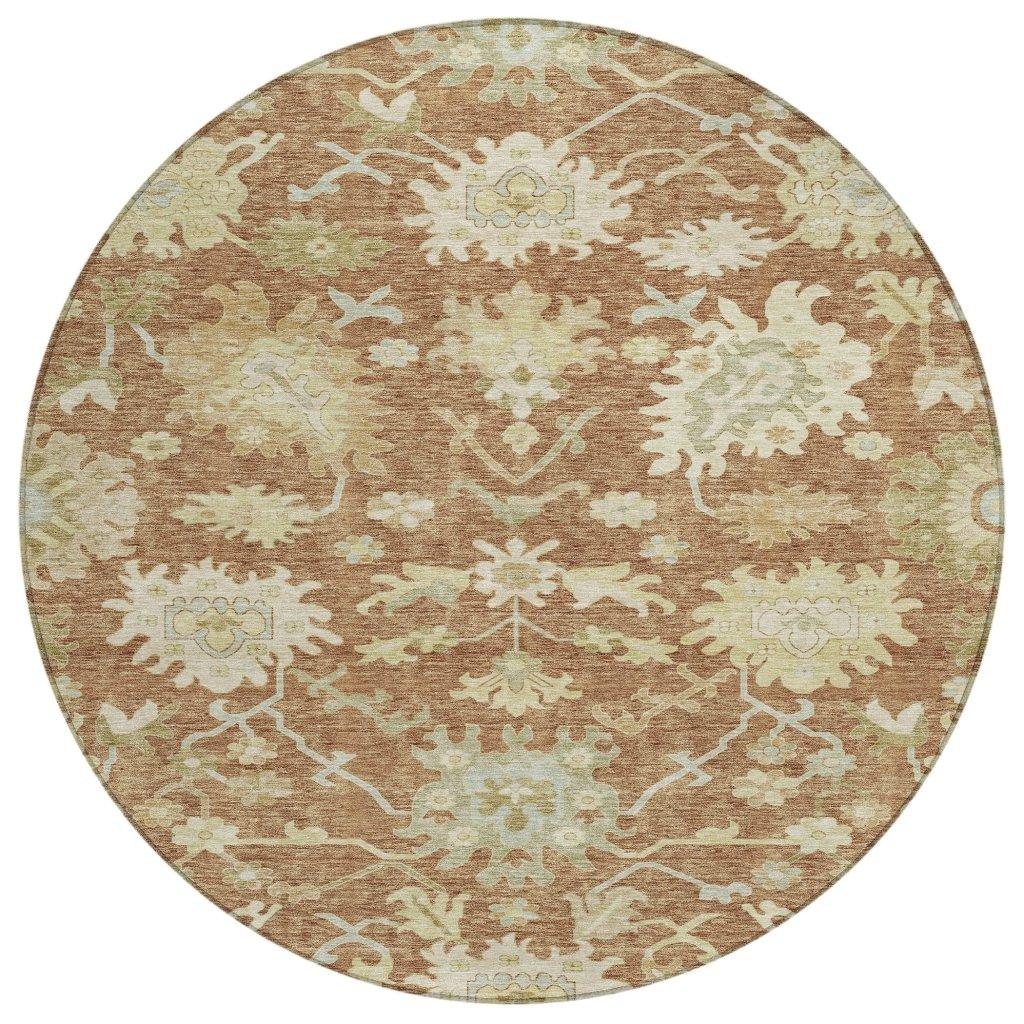 Louis Orange Washable Indoor - Outdoor Rug - LOOMLAN - LOOMLAN Rugs - Outdoor Rugs