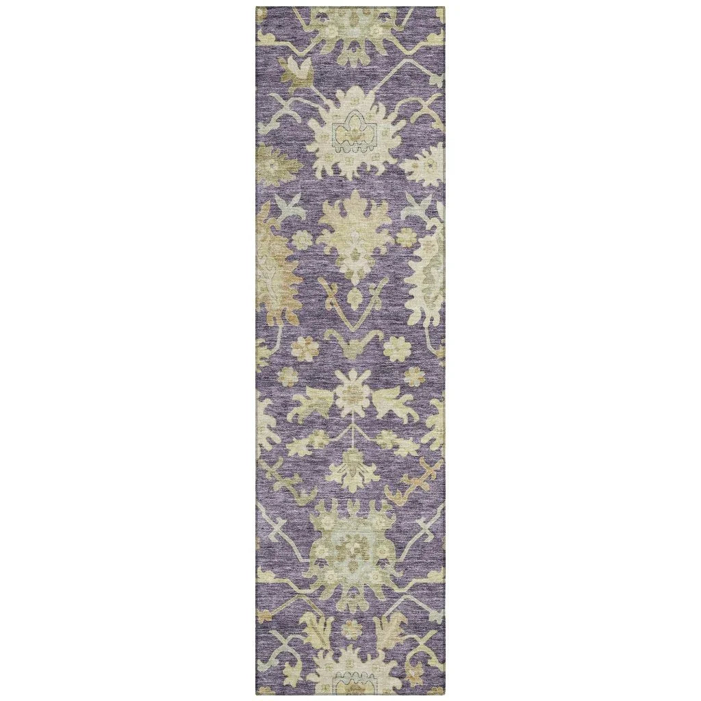 Louis Purple Washable Indoor - Outdoor Rug - LOOMLAN - LOOMLAN Rugs - Outdoor Rugs