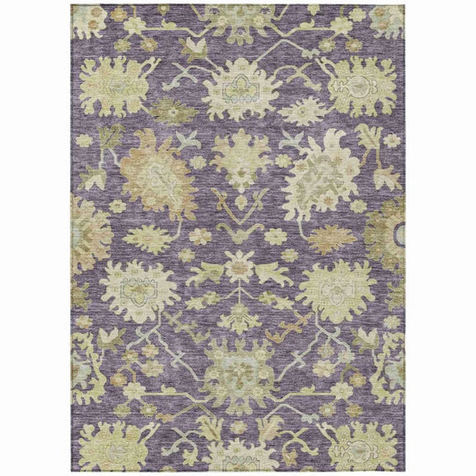 Louis Purple Washable Indoor - Outdoor Rug - LOOMLAN - LOOMLAN Rugs - Outdoor Rugs