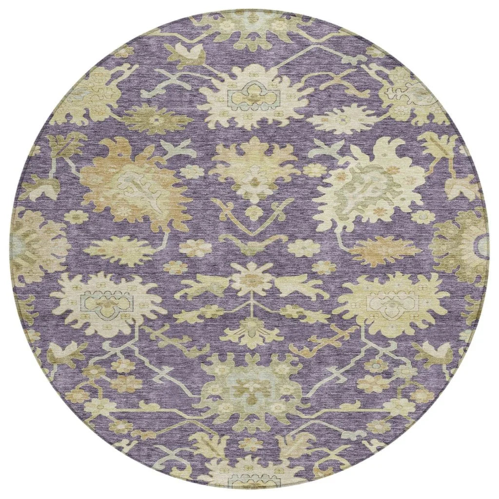 Louis Purple Washable Indoor - Outdoor Rug - LOOMLAN - LOOMLAN Rugs - Outdoor Rugs