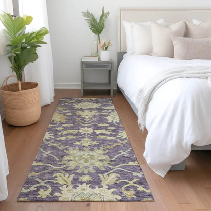 Louis Purple Washable Indoor - Outdoor Rug - LOOMLAN - LOOMLAN Rugs - Outdoor Rugs