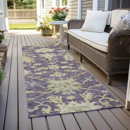 Louis Purple Washable Indoor - Outdoor Rug - LOOMLAN - LOOMLAN Rugs - Outdoor Rugs