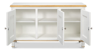 Louis XVI Three Doors Wood Sideboard