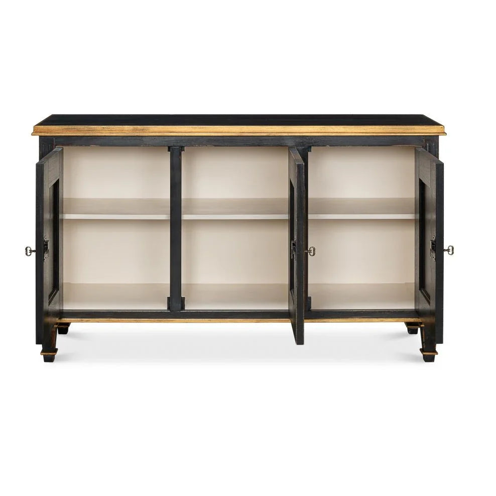 Louis Xvi Three Door Wood Buffet - LOOMLAN - Sarreid - Buffets