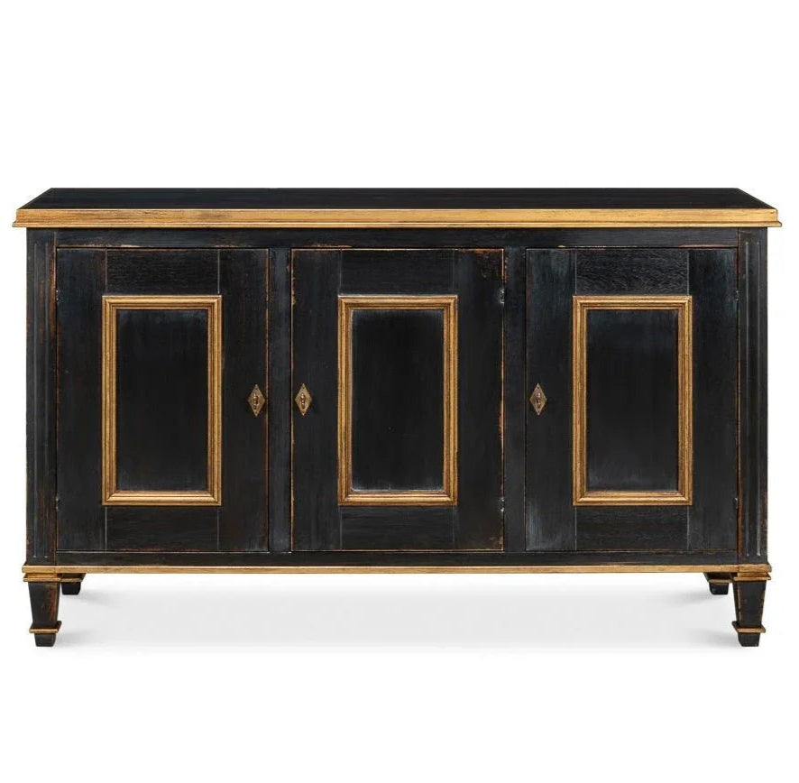 Louis Xvi Three Door Wood Buffet - LOOMLAN - Sarreid - Buffets