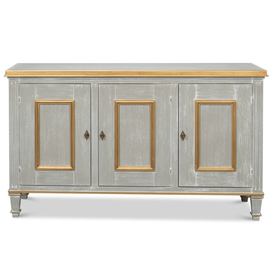 Louis XVI Three Doors Wood Sideboard