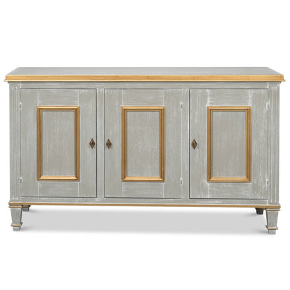 Louis XVI Three Doors Wood Sideboard