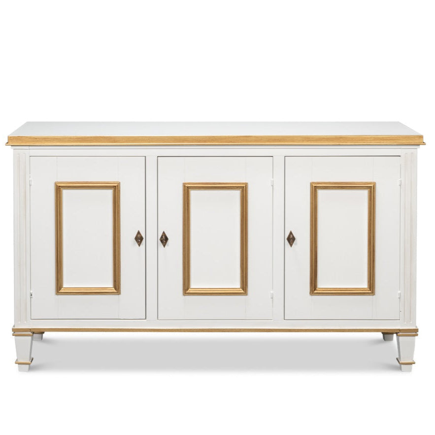 Louis XVI Three Doors Wood Sideboard