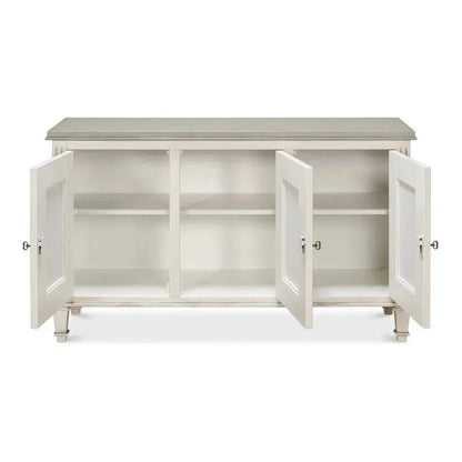 Louis Xvi 3 Door Buffet For Dining Room Quartz - LOOMLAN - Sarreid - Sideboards