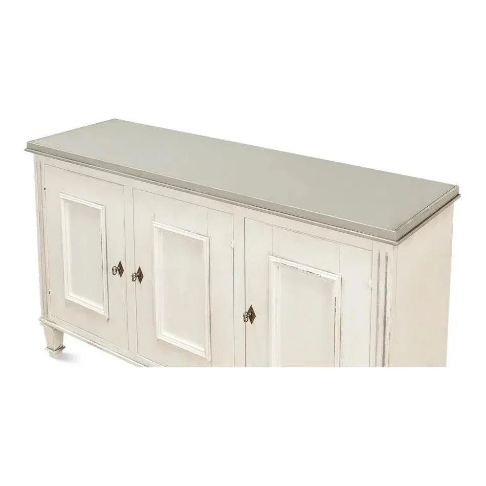 Louis Xvi 3 Door Buffet For Dining Room Quartz - LOOMLAN - Sarreid - Sideboards