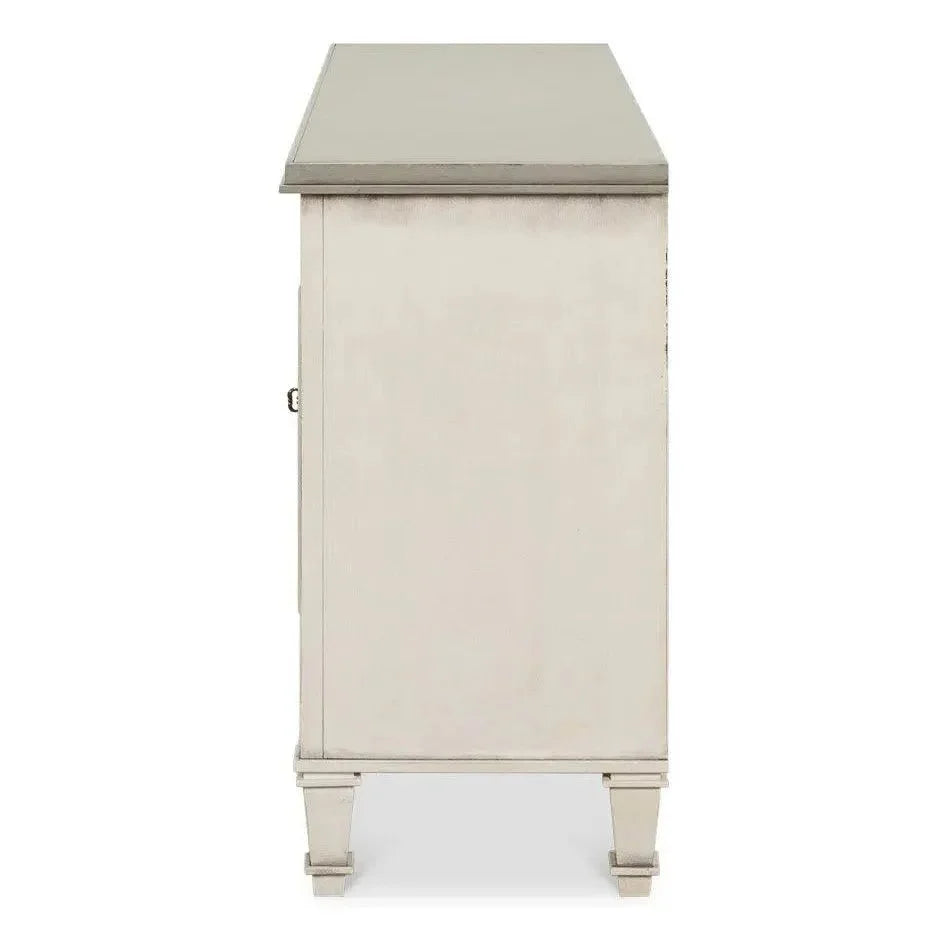 Louis Xvi 3 Door Buffet For Dining Room Quartz - LOOMLAN - Sarreid - Sideboards