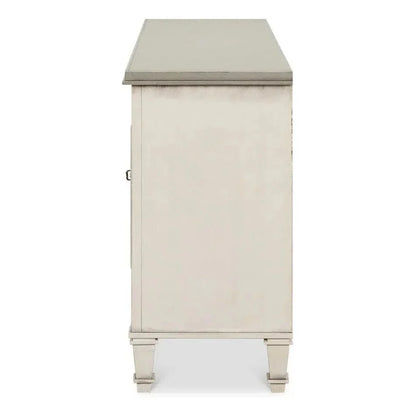 Louis Xvi 3 Door Buffet For Dining Room Quartz - LOOMLAN - Sarreid - Sideboards