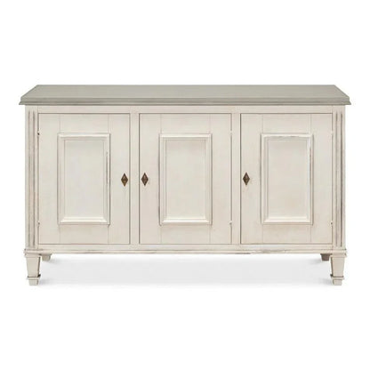 Louis Xvi 3 Door Buffet For Dining Room Quartz - LOOMLAN - Sarreid - Sideboards