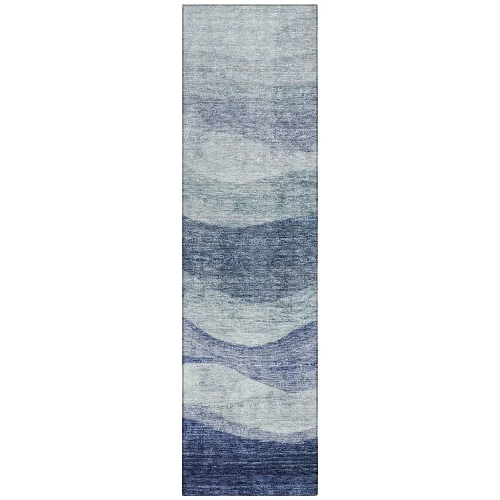Louisa Blue Washable Indoor - Outdoor Rug - LOOMLAN - LOOMLAN Rugs - Outdoor Rugs