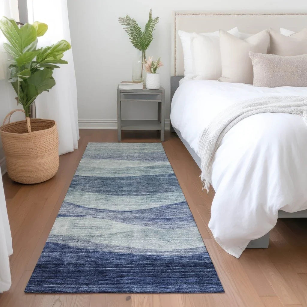 Louisa Blue Washable Indoor - Outdoor Rug - LOOMLAN - LOOMLAN Rugs - Outdoor Rugs