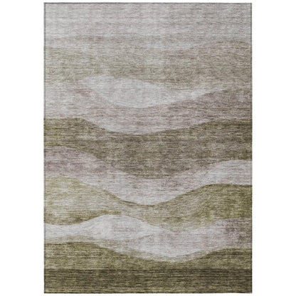 Louisa Brown Washable Indoor - Outdoor Rug - LOOMLAN - LOOMLAN Rugs - Outdoor Rugs