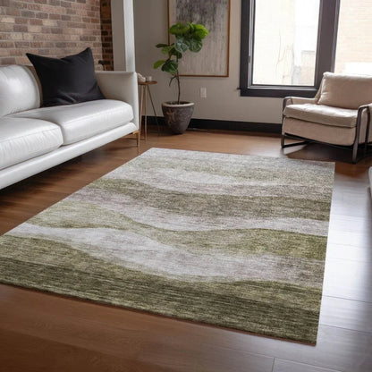 Louisa Brown Washable Indoor - Outdoor Rug - LOOMLAN - LOOMLAN Rugs - Outdoor Rugs