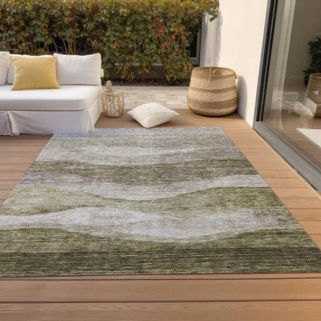 Louisa Brown Washable Indoor - Outdoor Rug - LOOMLAN - LOOMLAN Rugs - Outdoor Rugs