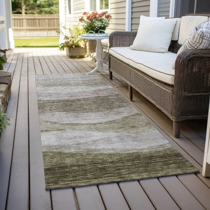 Louisa Brown Washable Indoor - Outdoor Rug - LOOMLAN - LOOMLAN Rugs - Outdoor Rugs