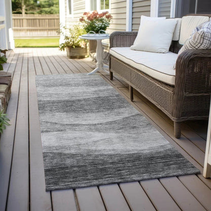 Louisa Gray Washable Indoor - Outdoor Rug - LOOMLAN - LOOMLAN Rugs - Outdoor Rugs
