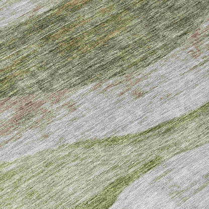 Louisa Green Washable Indoor - Outdoor Rug - LOOMLAN - LOOMLAN Rugs - Outdoor Rugs