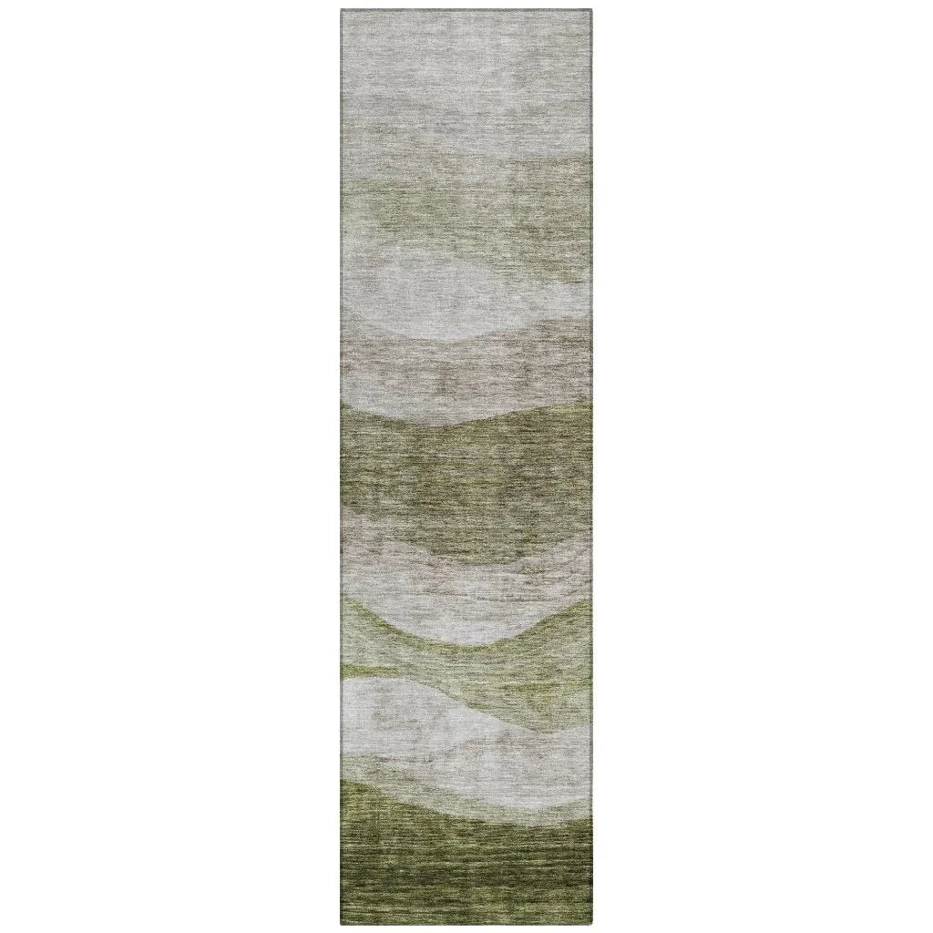 Louisa Green Washable Indoor - Outdoor Rug - LOOMLAN - LOOMLAN Rugs - Outdoor Rugs