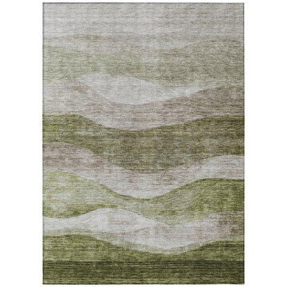 Louisa Green Washable Indoor - Outdoor Rug - LOOMLAN - LOOMLAN Rugs - Outdoor Rugs