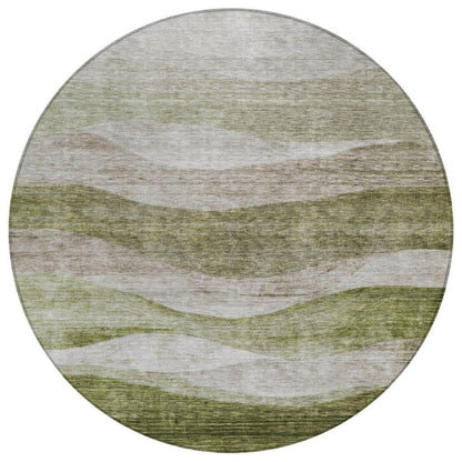 Louisa Green Washable Indoor - Outdoor Rug - LOOMLAN - LOOMLAN Rugs - Outdoor Rugs