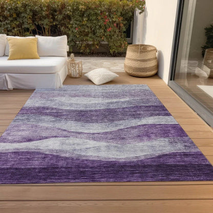 Louisa Purple Washable Indoor - Outdoor Rug - LOOMLAN - LOOMLAN Rugs - Outdoor Rugs
