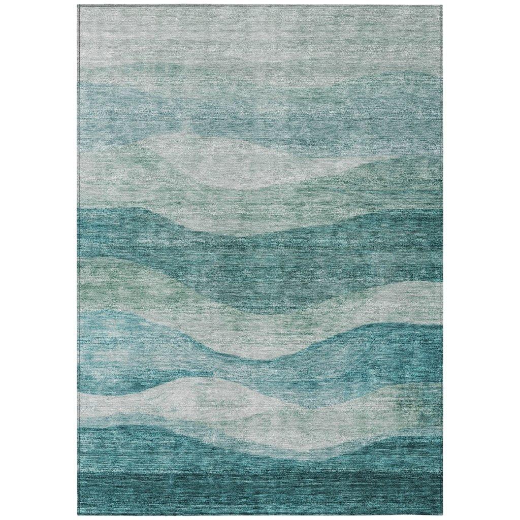 Louisa Seafoam Washable Indoor - Outdoor Rug - LOOMLAN - LOOMLAN Rugs - Outdoor Rugs