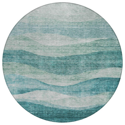 Louisa Seafoam Washable Indoor - Outdoor Rug - LOOMLAN - LOOMLAN Rugs - Outdoor Rugs