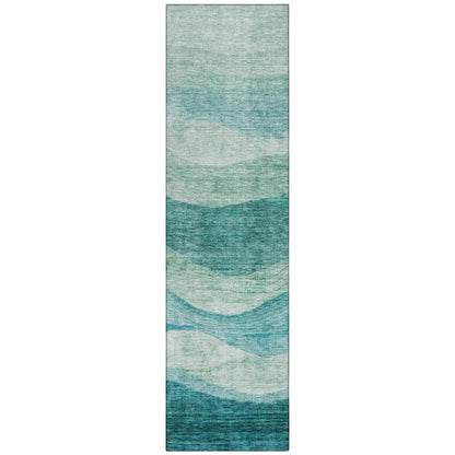 Louisa Teal Washable Indoor - Outdoor Rug - LOOMLAN - LOOMLAN Rugs - Outdoor Rugs