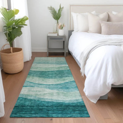 Louisa Teal Washable Indoor - Outdoor Rug - LOOMLAN - LOOMLAN Rugs - Outdoor Rugs