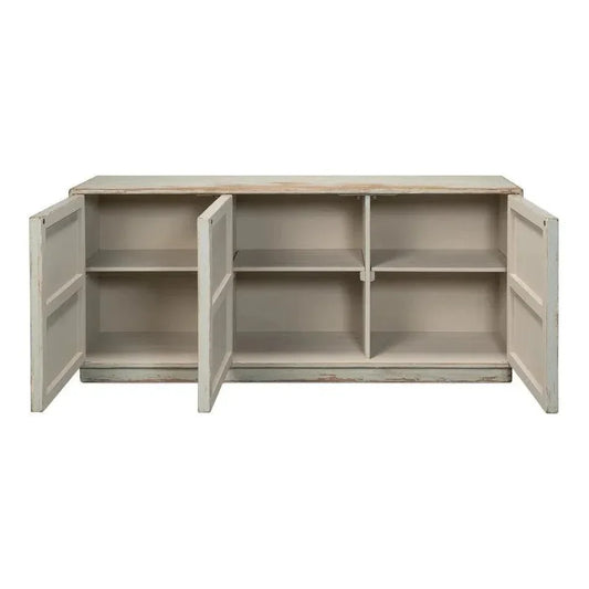 Louvered Sideboard Sage Cabinet For Living Room - LOOMLAN - Sarreid - Sideboards