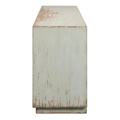 Louvered Sideboard Sage Cabinet For Living Room - LOOMLAN - Sarreid - Sideboards